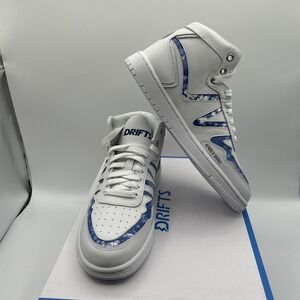 NEW Drifts Early Bird Unisex Sneakers,White/Blue,Men's SZ:6M,Women's SZ:7.5M,NIB